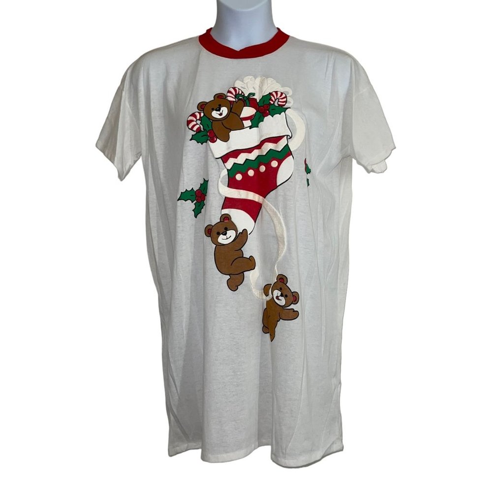 Vintage NWT Jump USA Pajamas Womens OS Nightshirt PJS Christmas Holiday Rare